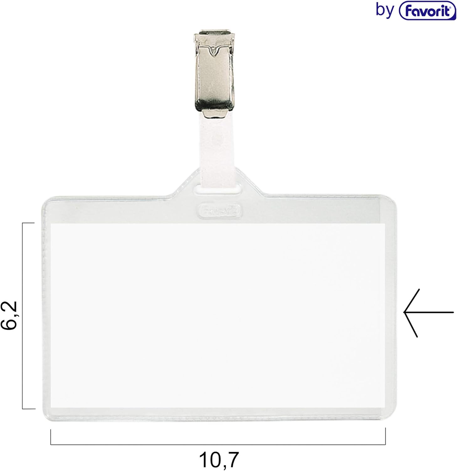 Portanome con clip in plastica CF.5 PZ