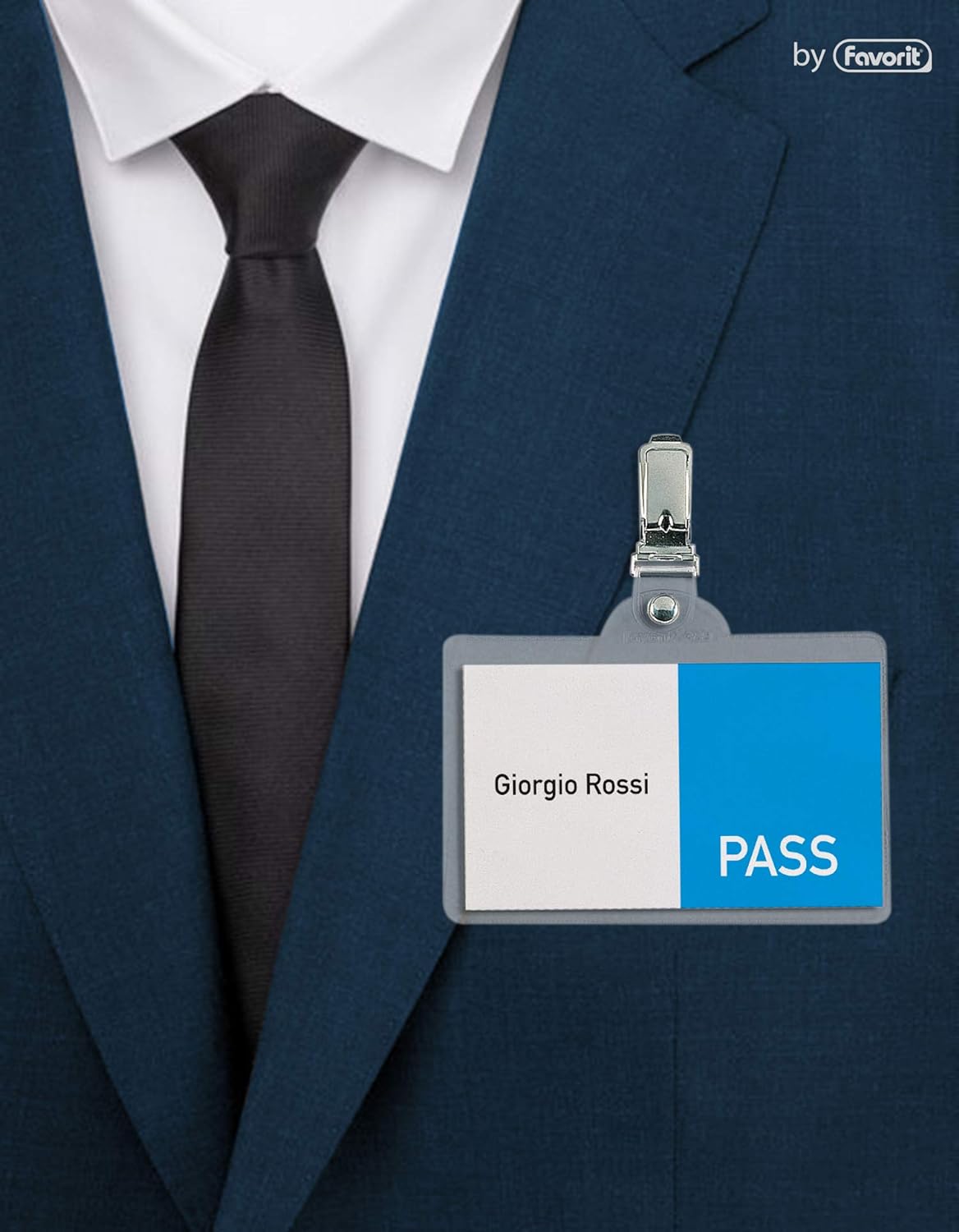 Portanome con clip in plastica CF.5 PZ