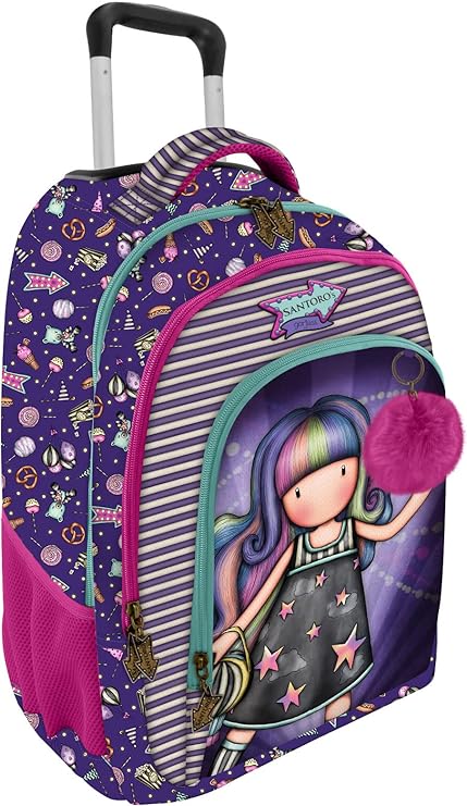 SANTORO- Gorjuss Zaino Trolley Fairground Up And Away Viola