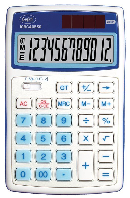 Calcolatrice tascabile BCA0530 - 12 digit - Bianca