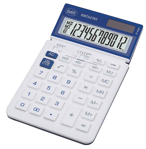 Calcolatrice da tavolo BTA2762 - 12 digit - Bianca/Blu