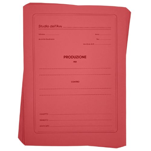 CARTELLA SPIL PRODUZIONE CON STAMPA ROSSO CONF.50 PZ