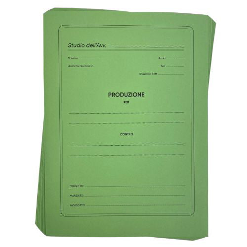 CARTELLA SPIL PRODUZIONE CON STAMPA VERDE CONF.50 PZ
