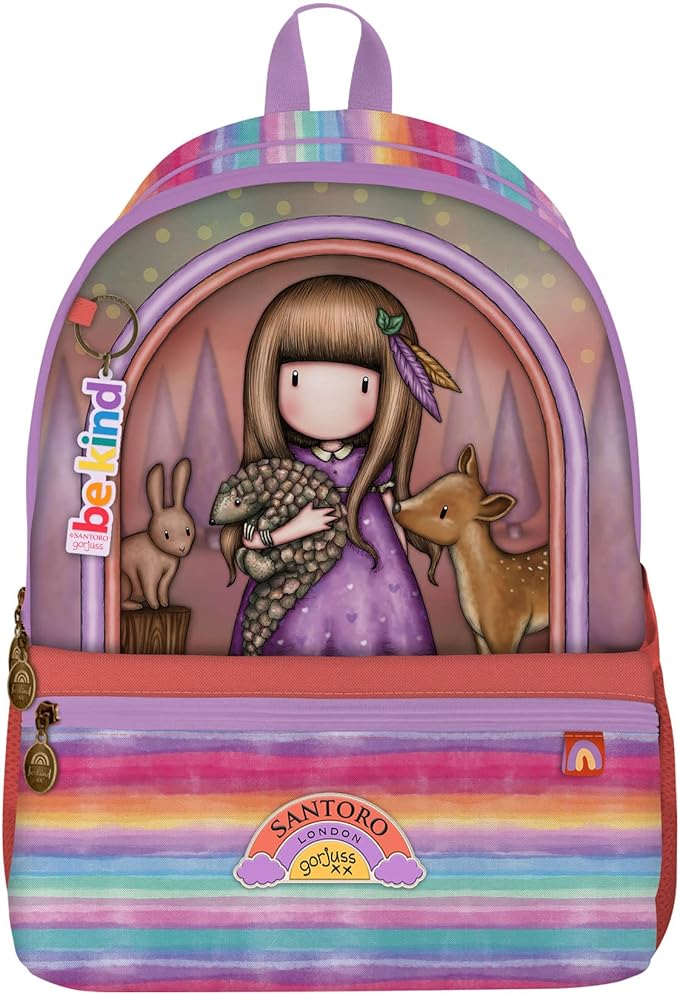 Zaino Large 3 Cerniere Gorjuss Be Kind To All Creatures