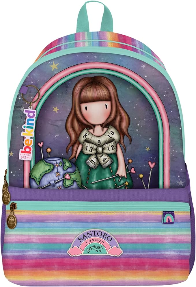 Zaino Large 3 Cerniere Gorjuss Be Kind To Our Planet