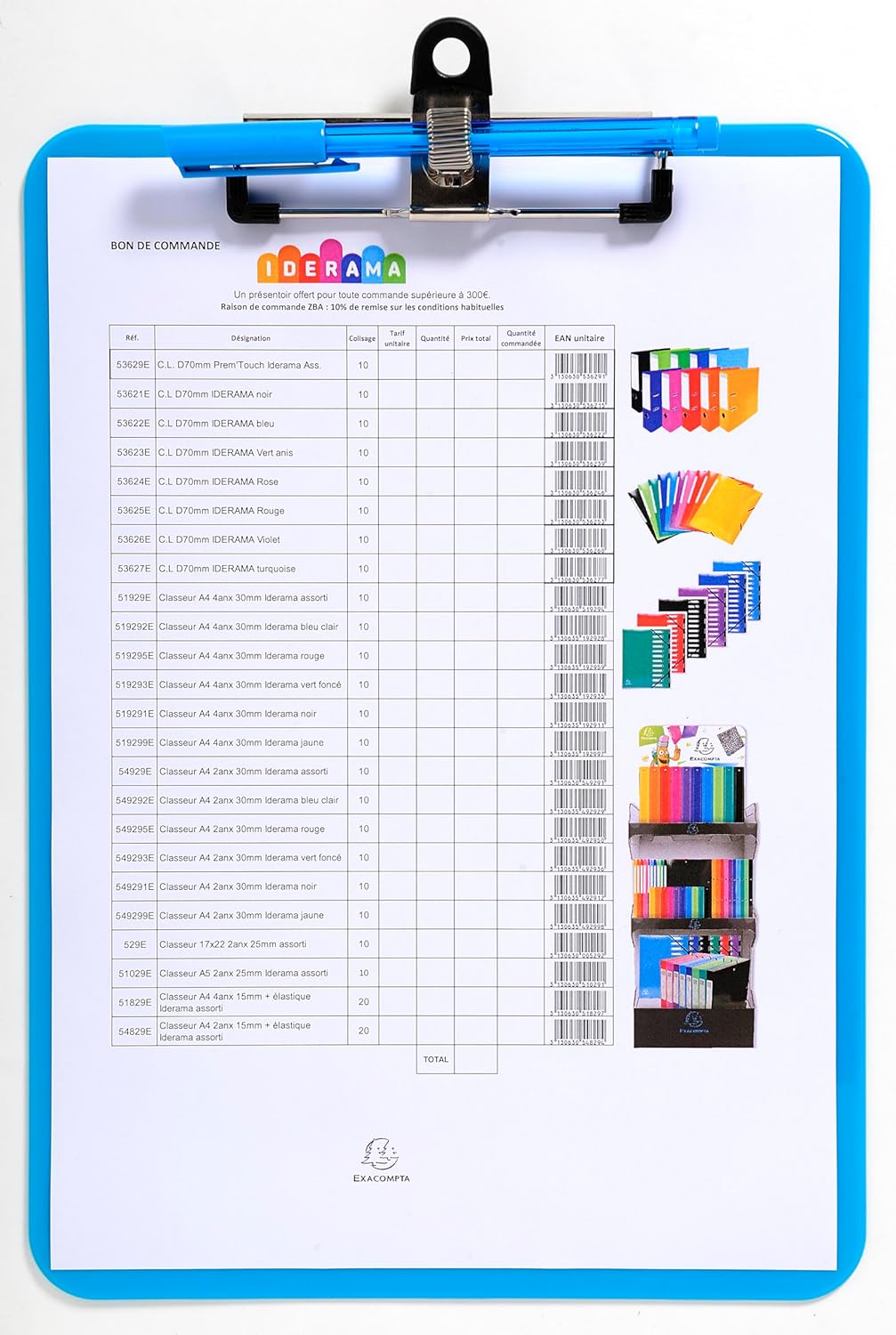 PORTA BLOCCO IDERAMA - FORMATO 22 5X31 5 CM PER A4