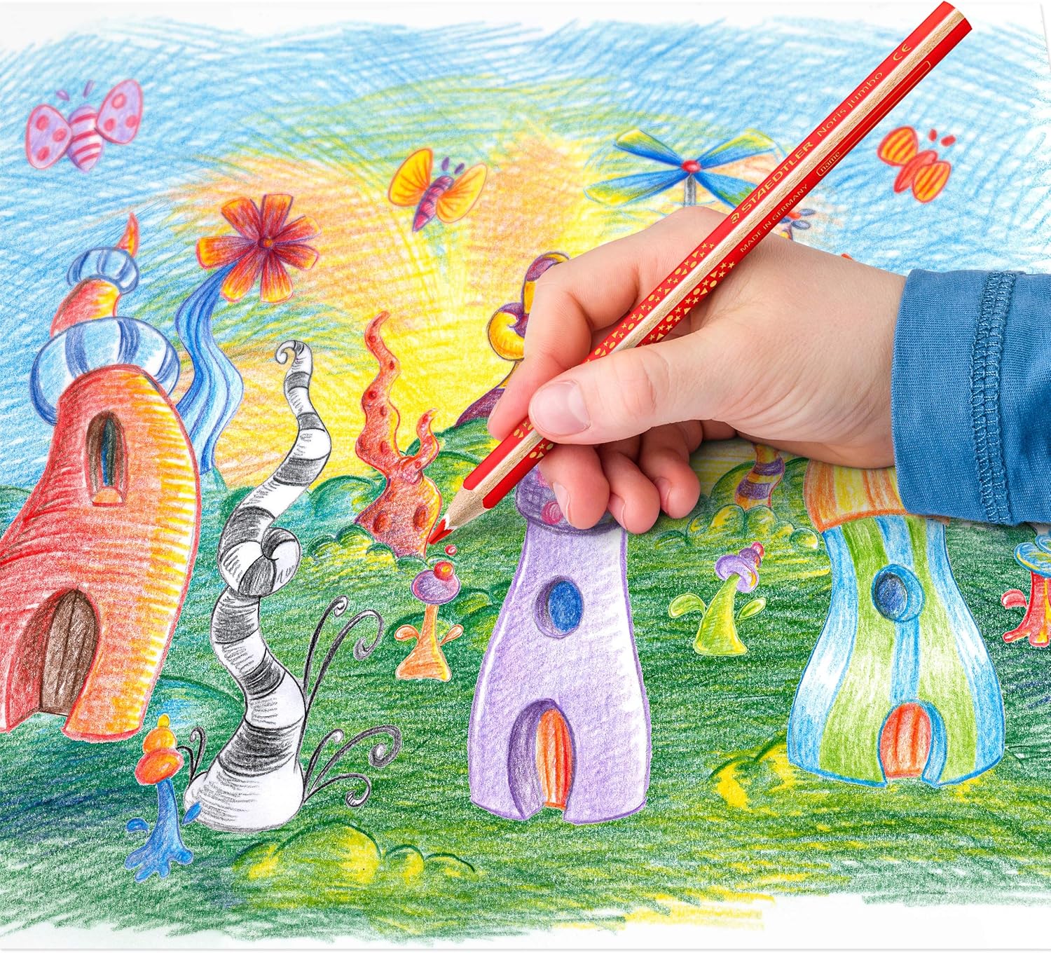 Staedtler - Pastelli Noris Jumbo - 12 Colori + Temperino