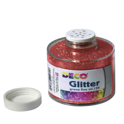 GLITTER BARATTOLO 150 ML ROSSO