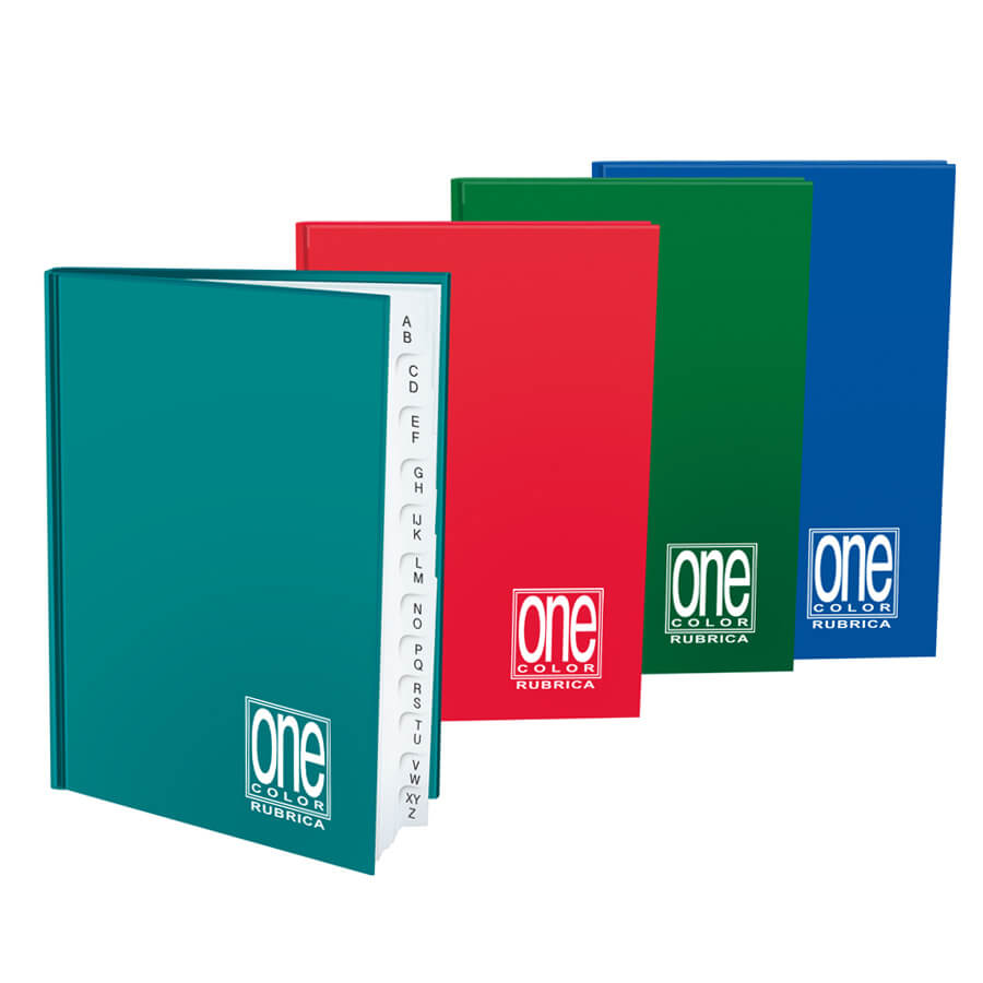 RUBRICA CARTONATA ONE COLOR A5 48 FF 1 RIGO ROSSO