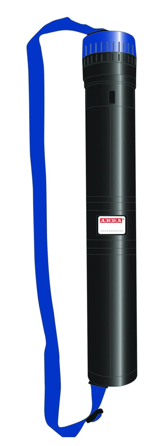 Arda - Tubo portadisegno estensibile nero/blu - 72 a 124cm