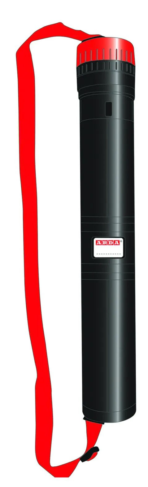 Arda - Tubo portadisegno estensibile nero/rosso 72 a 124cm
