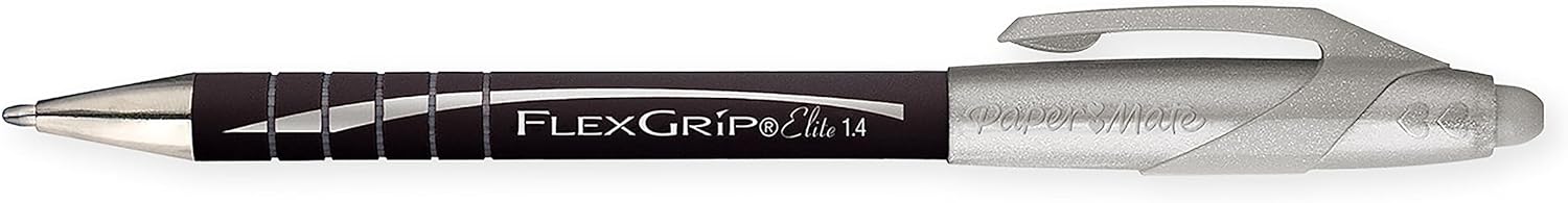 Penna sfera a scatto Flexgrip Elite con grip Nero