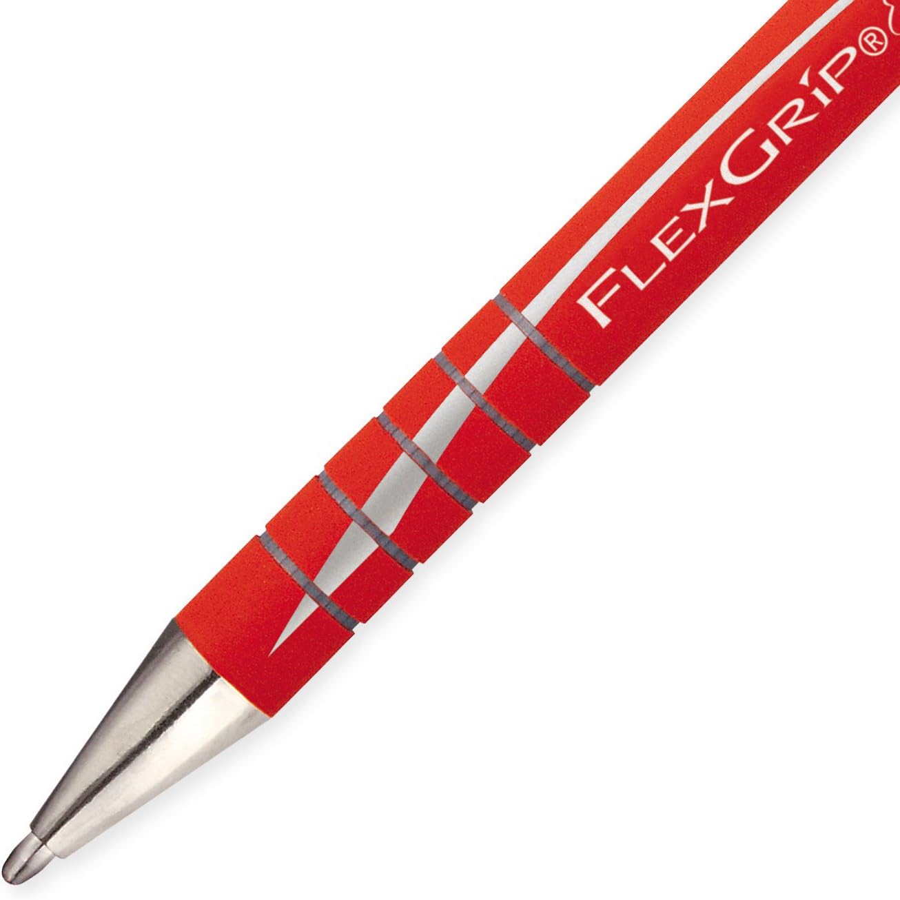 Penna sfera a scatto Flexgrip Elite con grip Rosso