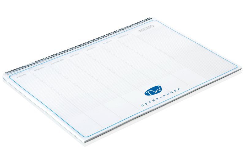 Blocco da tavolo settimanale - data libera - 35x24 cm