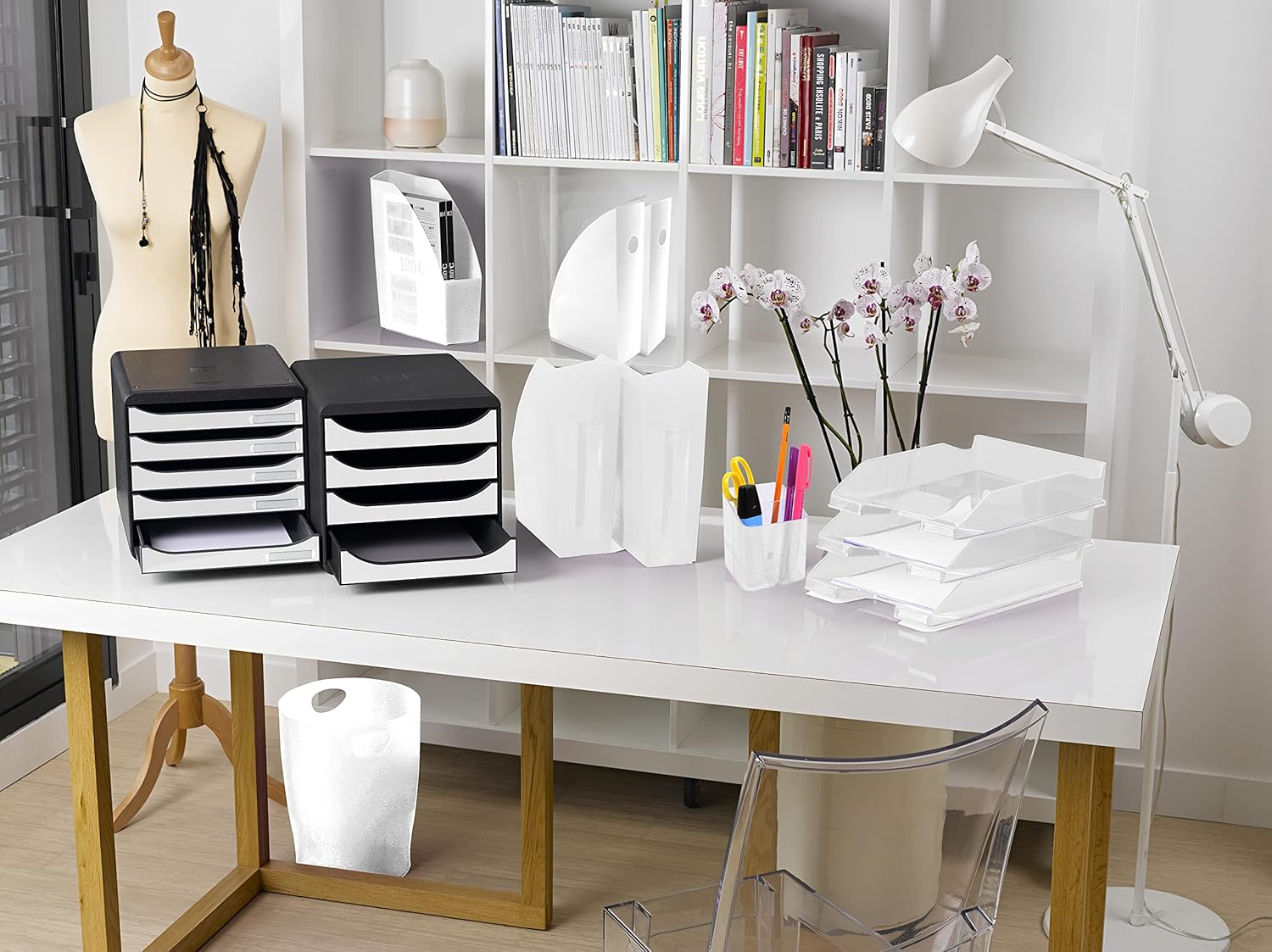 MAG-CUBE PORTARIVISTE OFFICE BIANCO - BIANCO