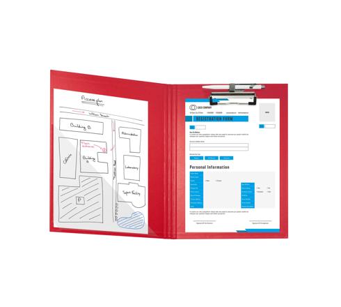 Cartella portadocumenti rigida con molla a4 - Rosso