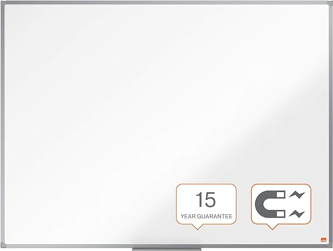 Nobo Lavagna Bianca Magnetica in Acciaio Laccato  1200 x 900