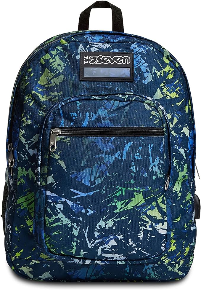 ZAINO SEVEN FREETHINK BOY USB PLUG INTEGRATO BLUE DEEP