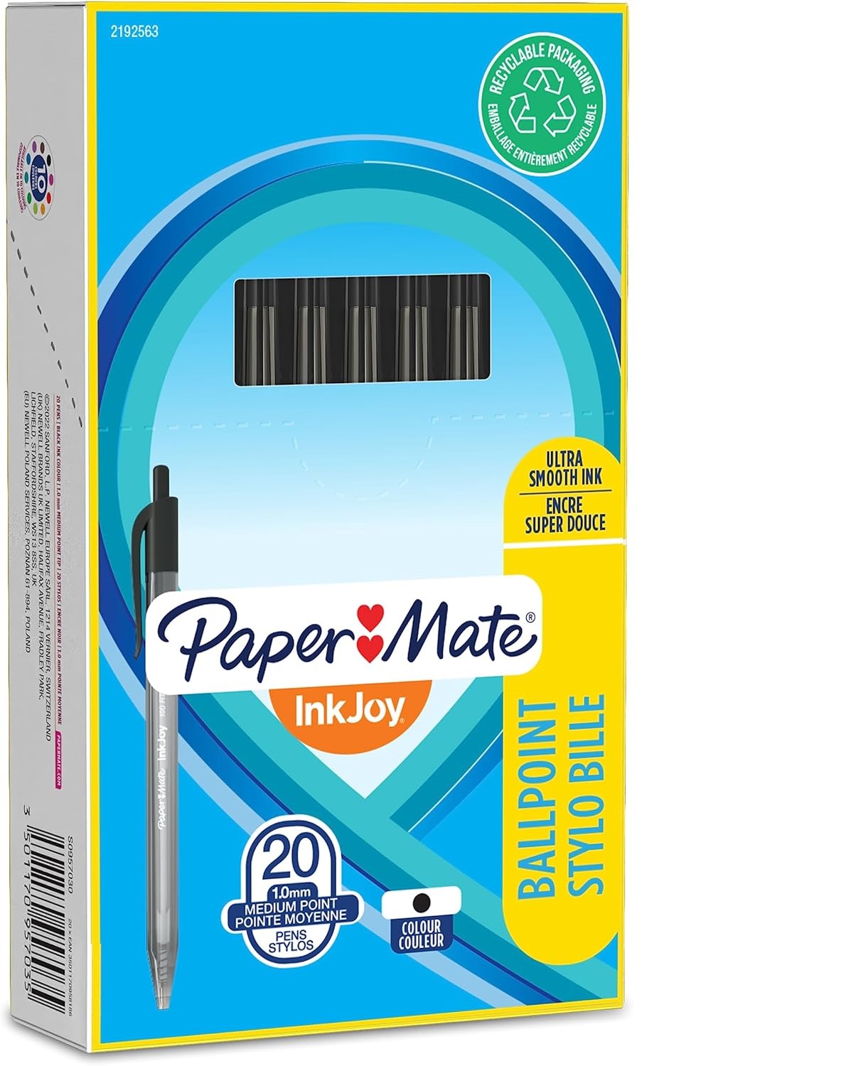 Paper Mate InkJoy 100 RT Punta Media 1 0mm Nero