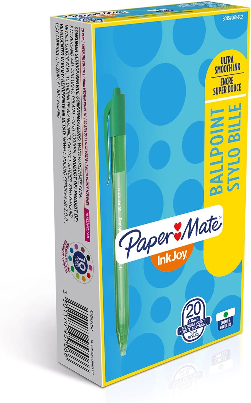 Paper Mate InkJoy 100 RT Punta Media 1 0mm Verde