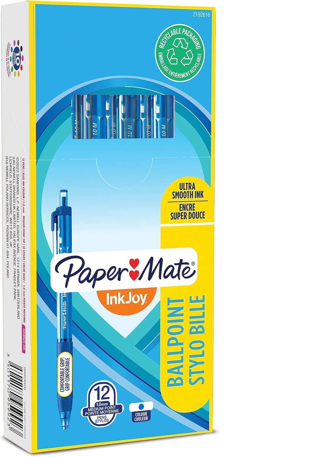 CF 12 PZ Paper Mate InkJoy 300 RT Punta Media 1 0mm Blu