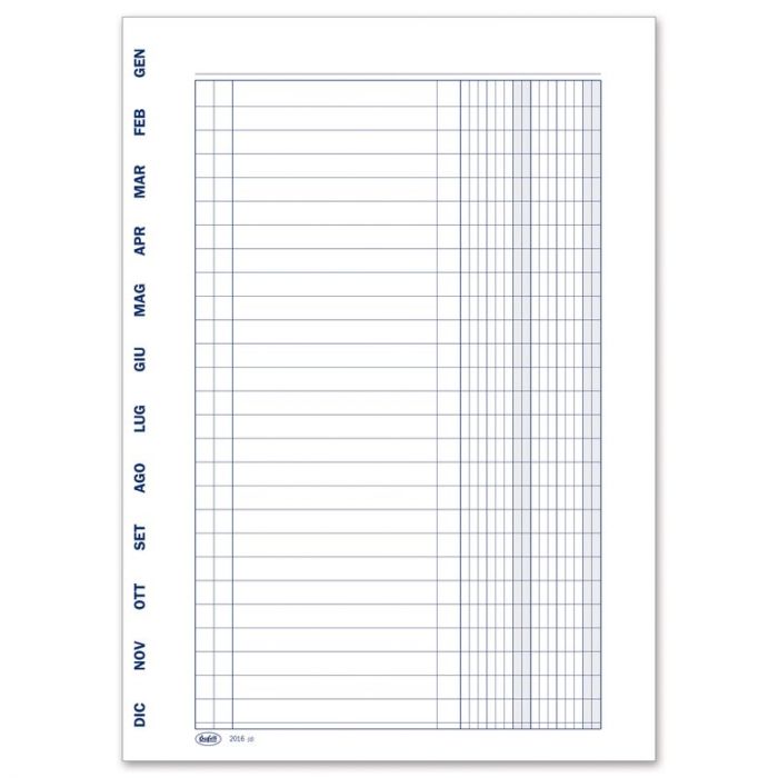 Registro Scadenzario gennaio/dicembre 8 pagine/mese