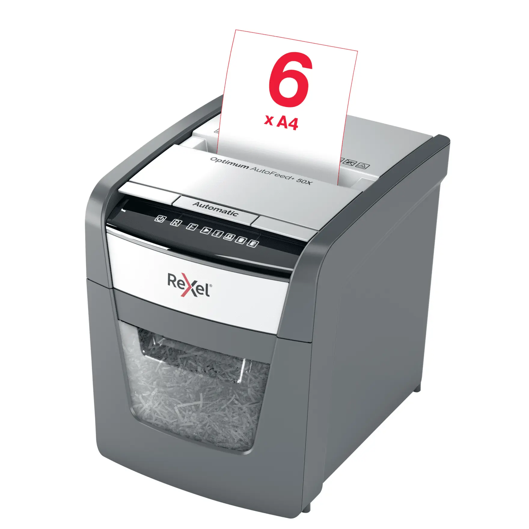 Distruggidocumenti automatico Optimum AutoFeed+ 50X con tagl