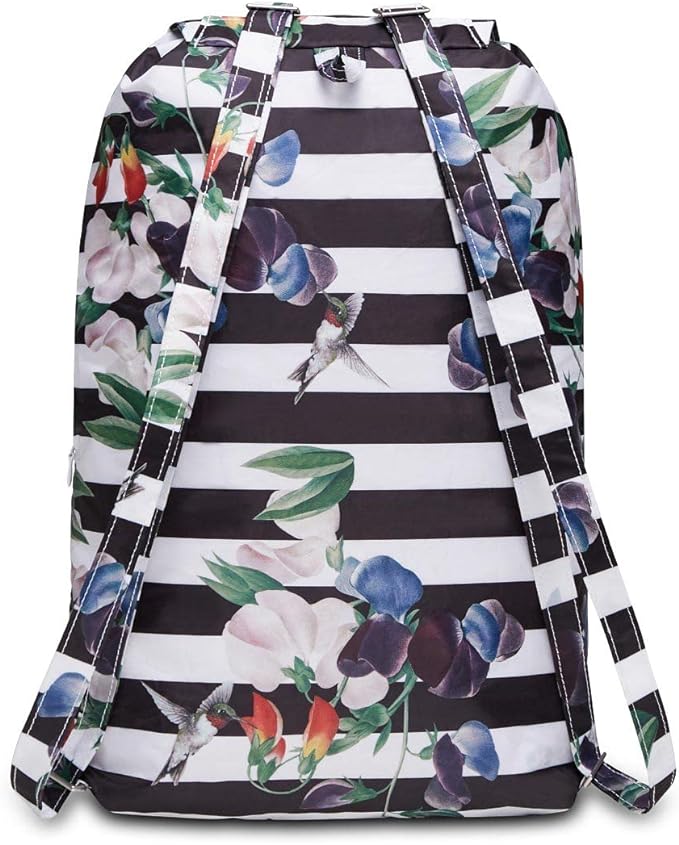 ZAINO MINISAC GRAPHIC PACKABLE NERO E FIORI