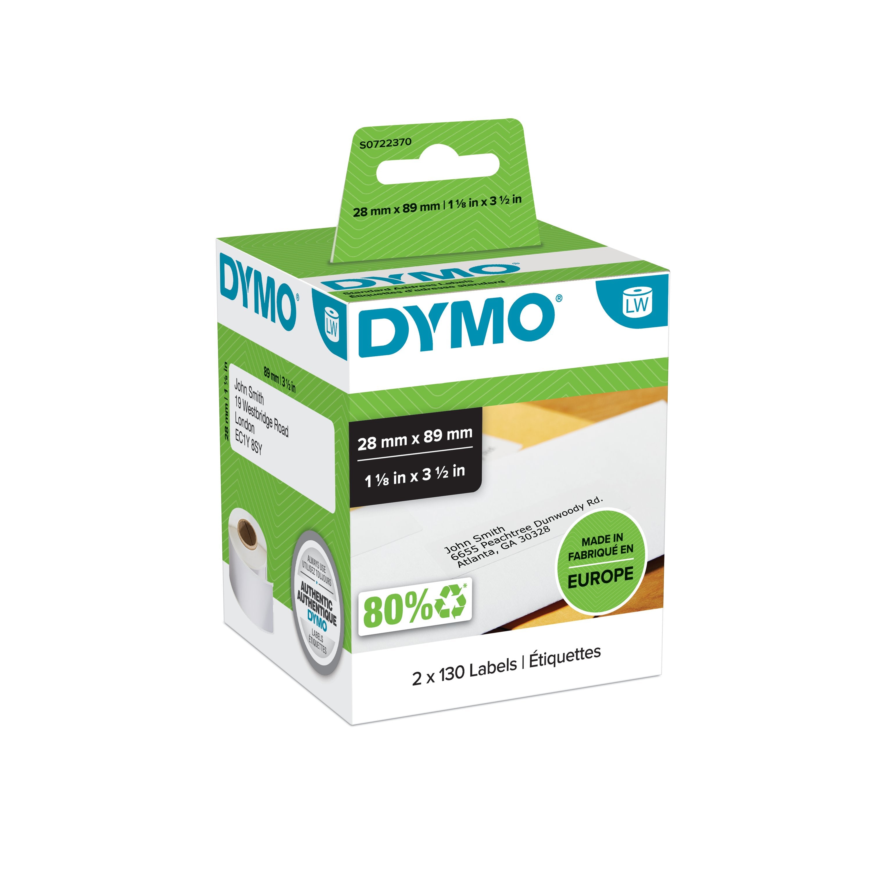 cf. 2 pz Etichette standard per indirizzo DYMO LabelWriter™