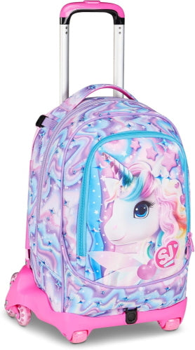 ZAINO TROLLEY JACK-8WD SJ GANG - GLOW LED UNICORN GIRL