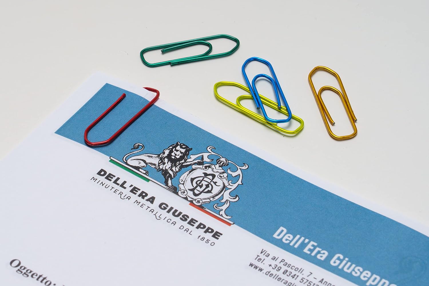 Fermagli Leone colorati metallizzati scatola da 60 pz