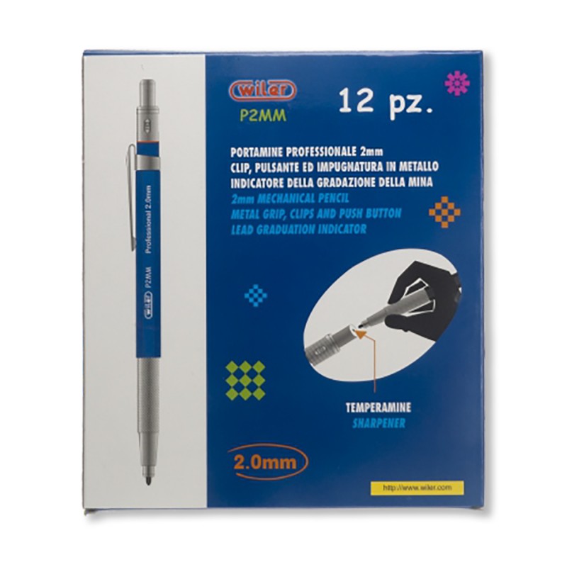PORTAMINE WILER DA 2MM CON CLIP PUNTA IN METALLO
