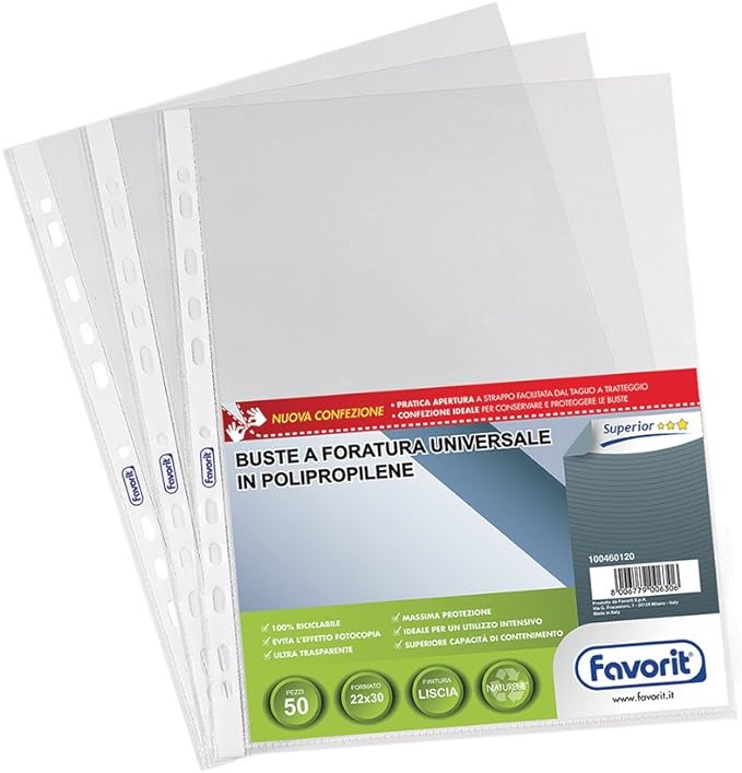 Favorit Buste a foratura universale 50 Pezzi Formato 22x30