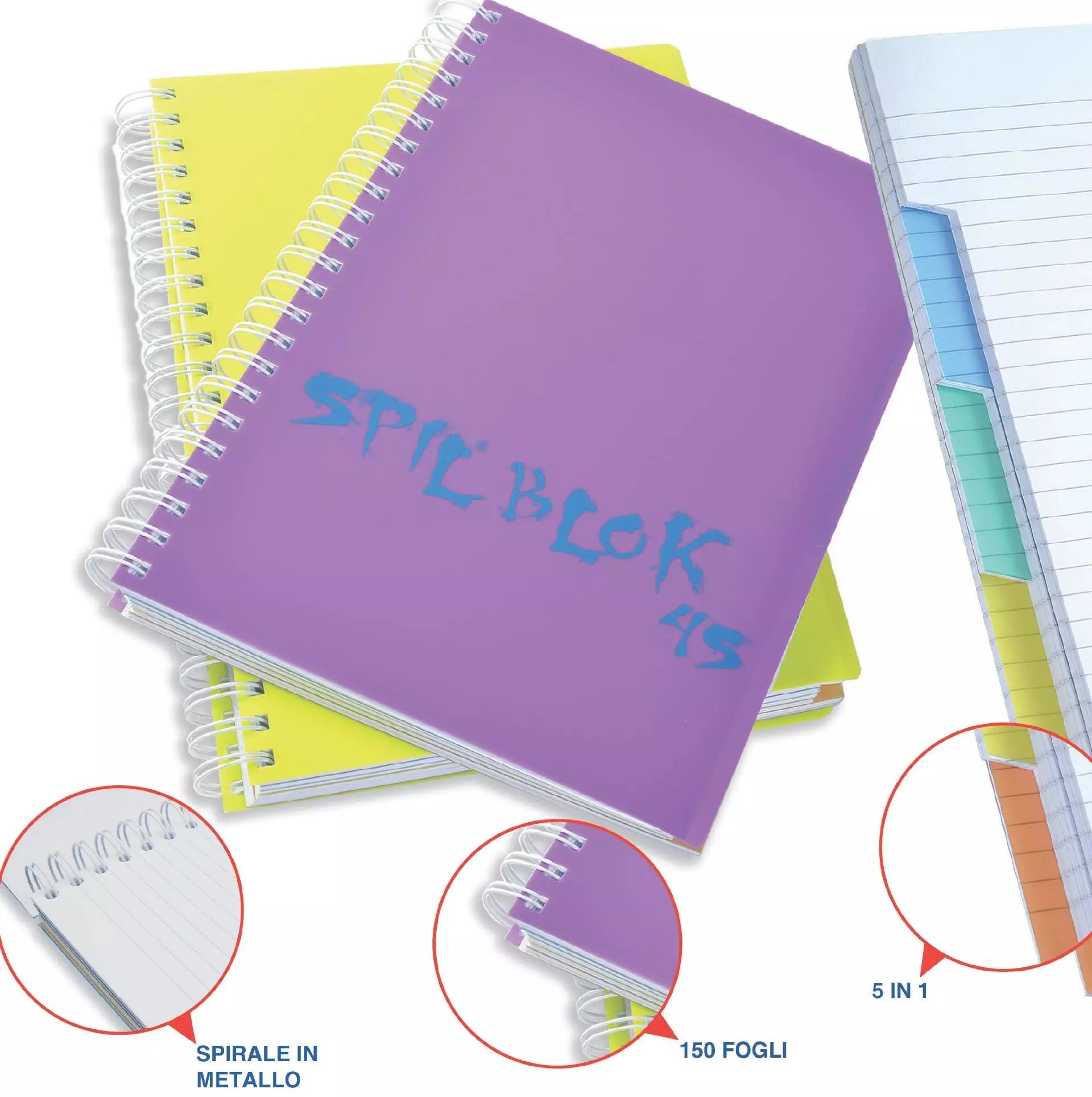 CF. 2 PEZZI. BLOK4S A4 150FF 80FF 5MM S/FORI SPIL SPILBLOK4S