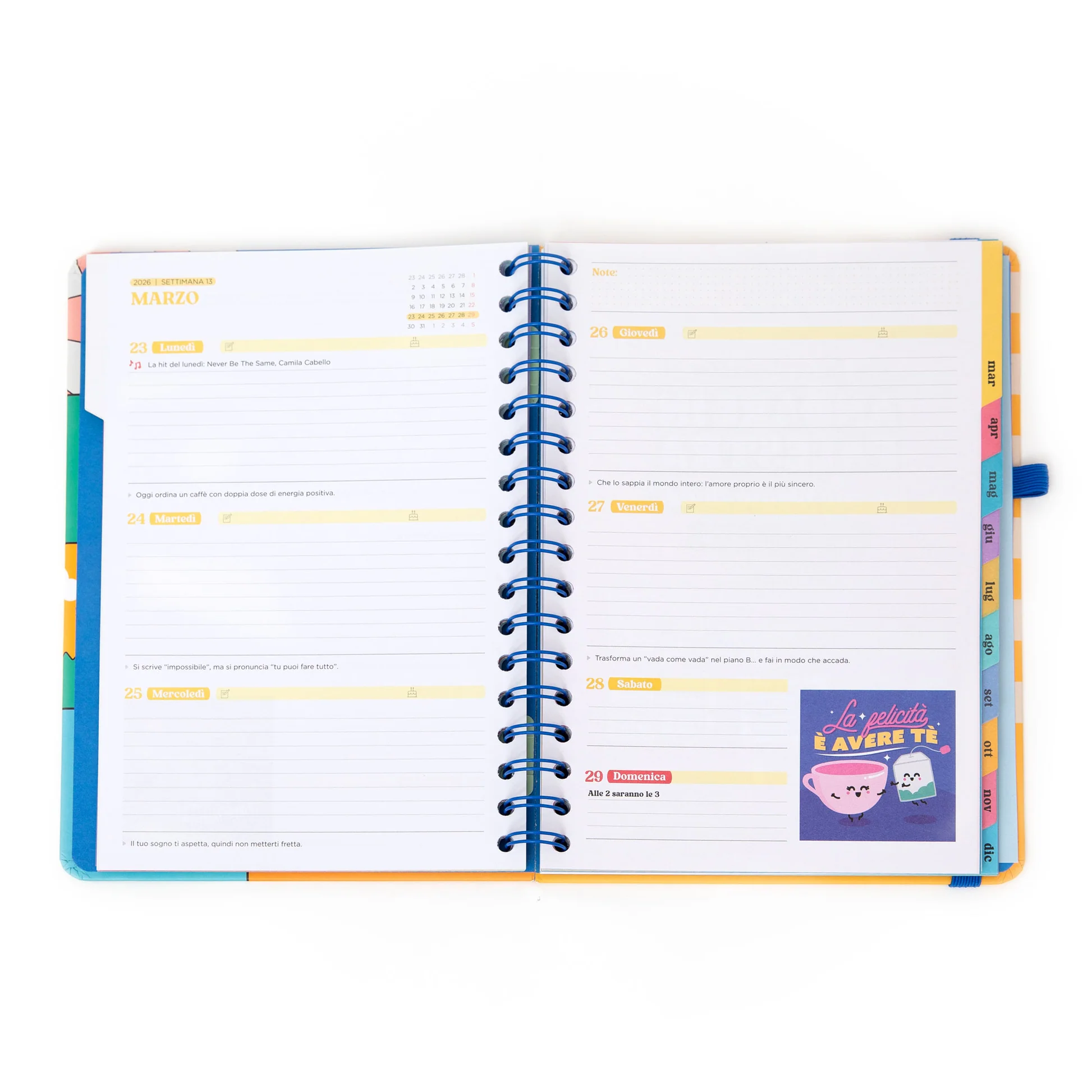 Agenda Wonder 2026 Settimanale - Progetti random