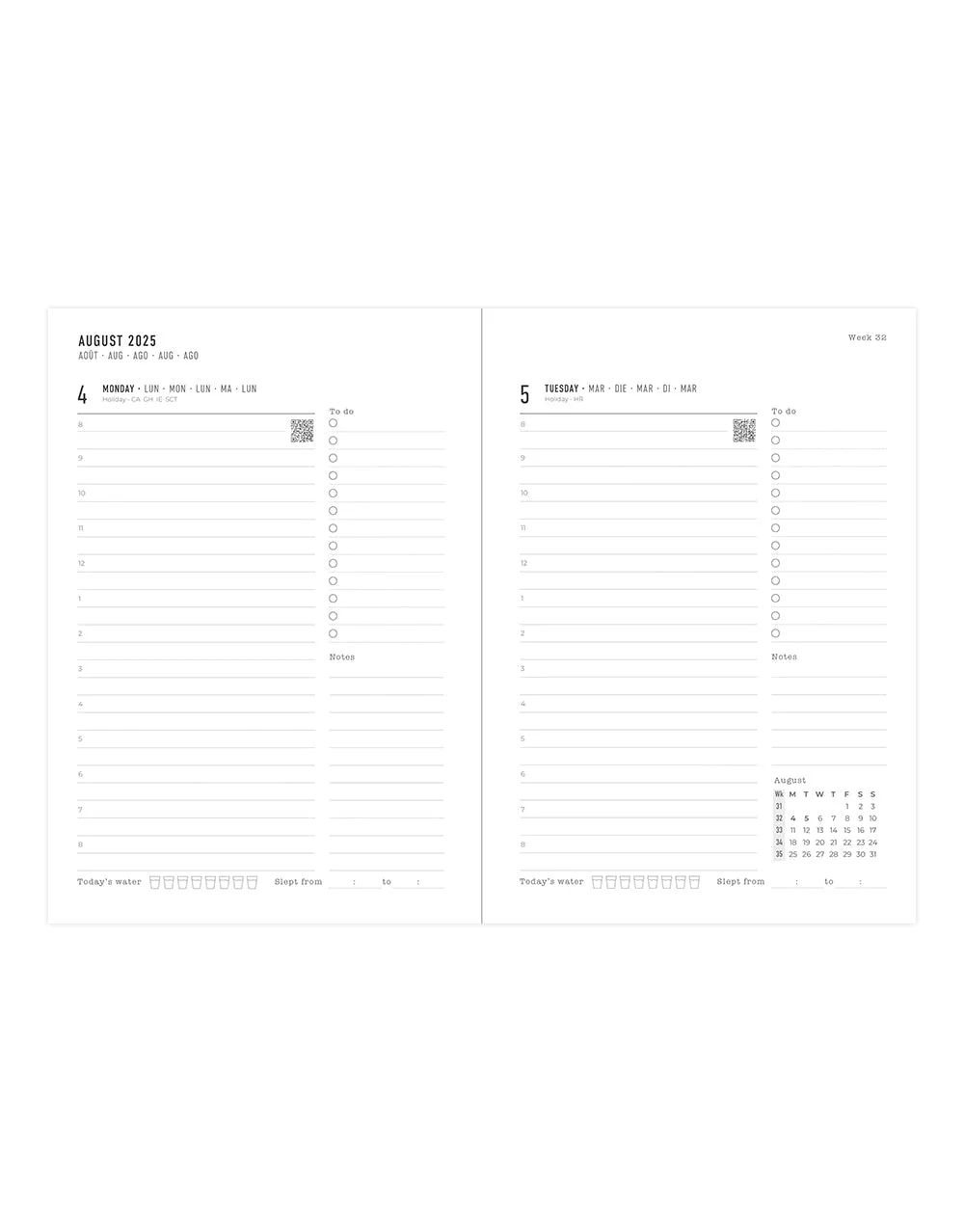 Letts Of London - Agenda giornaliera A5 25/26 - Rosa