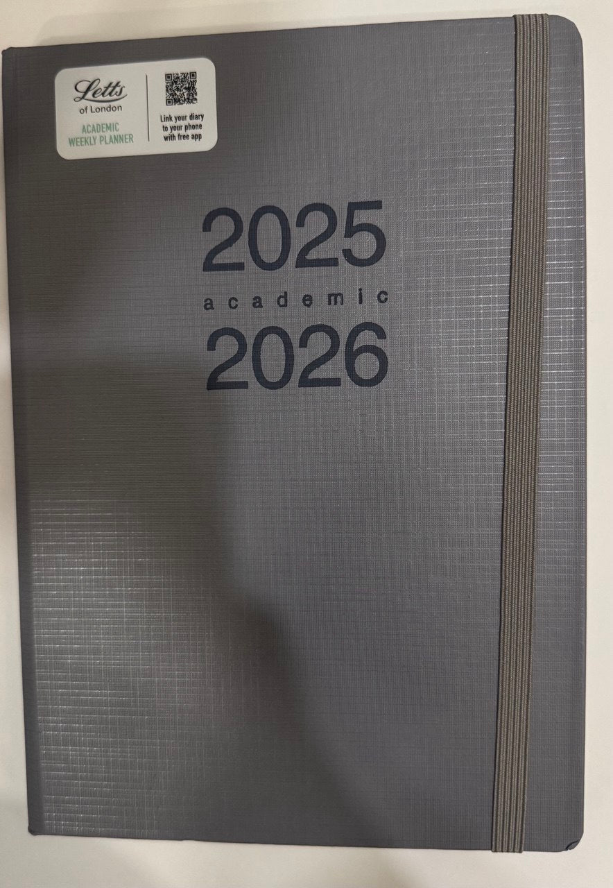 Letts of London Memo - Accademic Weekly 25/26 A5 - Grigio