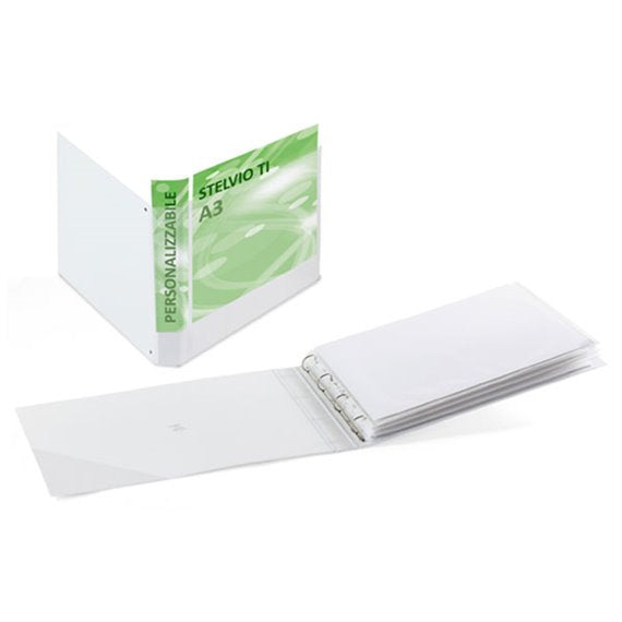 Cartelle 4 anelli StelvioTI 42x30 diam. 25 4D Bianco