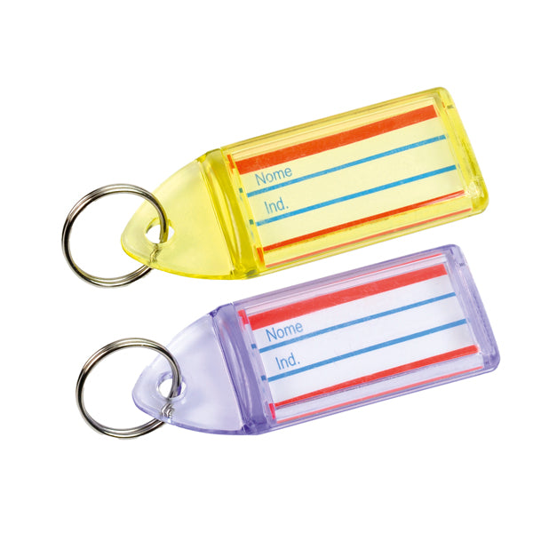 Targhette portachiavi - colori assortiti - Lebez - conf. 15