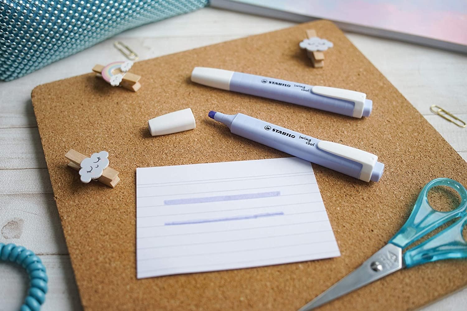 Evidenziatore SWING COOL Blu Nuvoloso Pastello