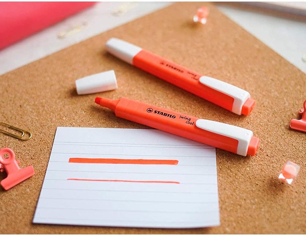 Evidenziatore SWING COOL Rosso Corallo Pastello