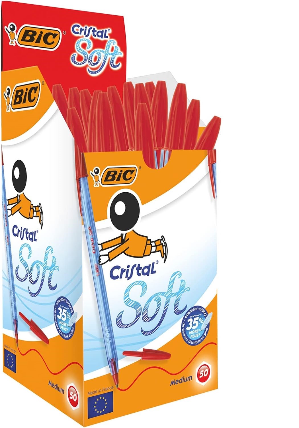 Penna a sfera BIC Cristal Soft Rosso