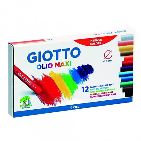 Pastelli a Olio maxi da 12 colori in astuccio