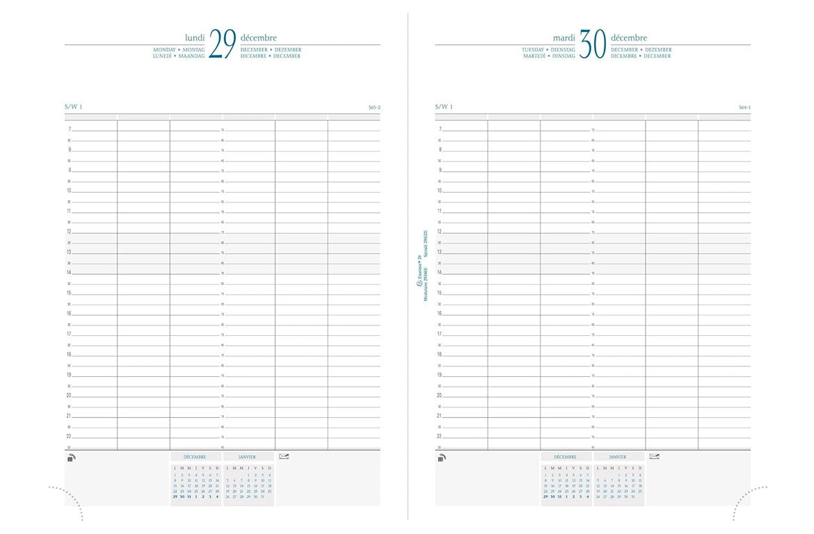 Exacompta - Agenda Journal 29 Giornaliera A4 2026 - Nero