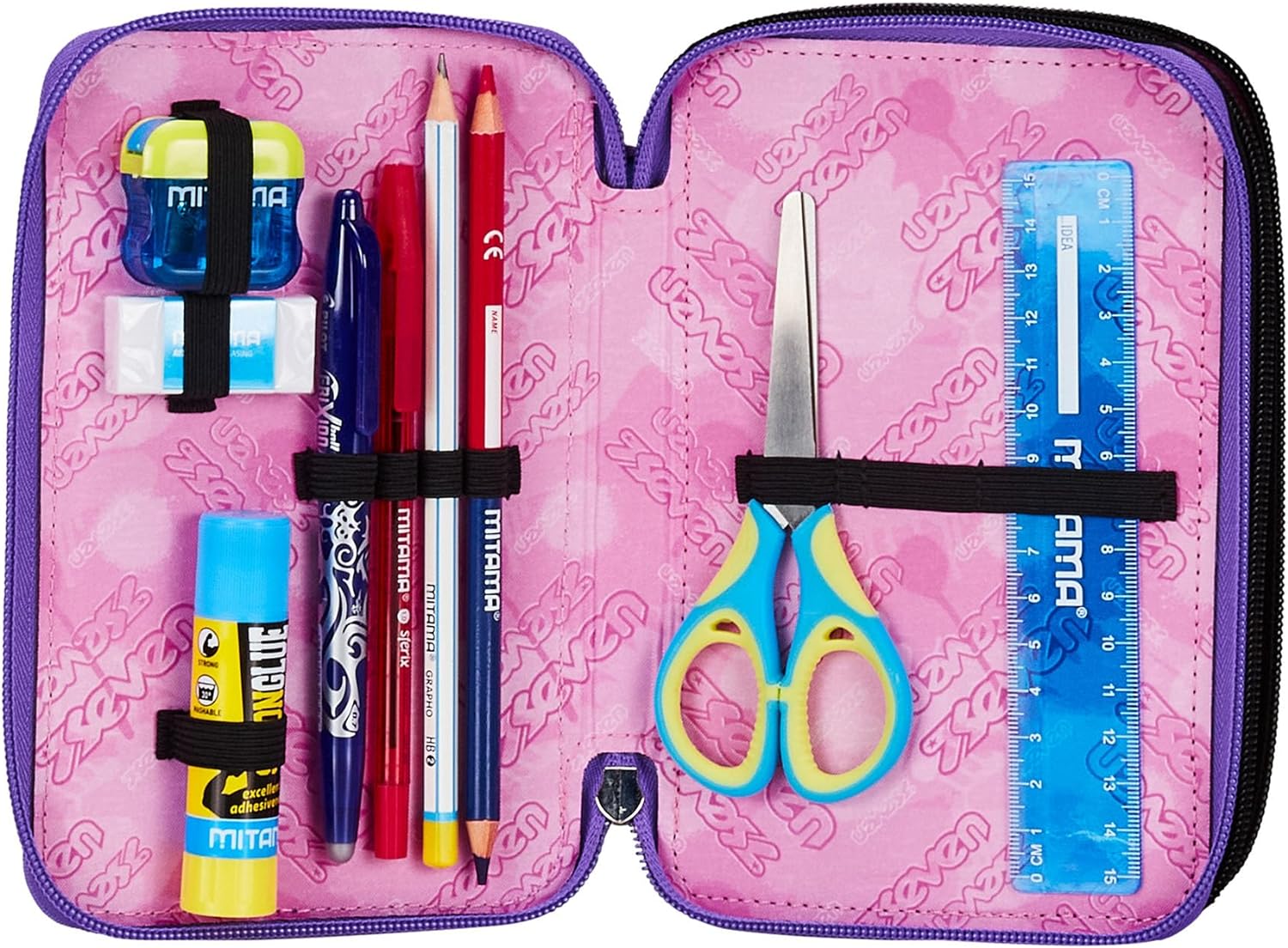 ASTUCCIO Seven® 3 ZIP PURPLE SPOT