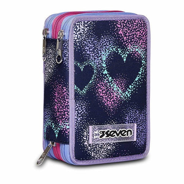 Astuccio 3 Zip Seven girl Shading Heart