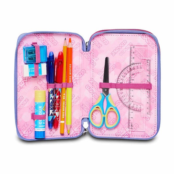 Astuccio 3 Zip Seven girl Shading Heart