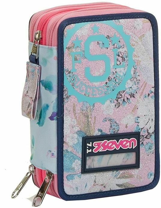 Astuccio 3 zip Seven 7.1 Chic League Rosa