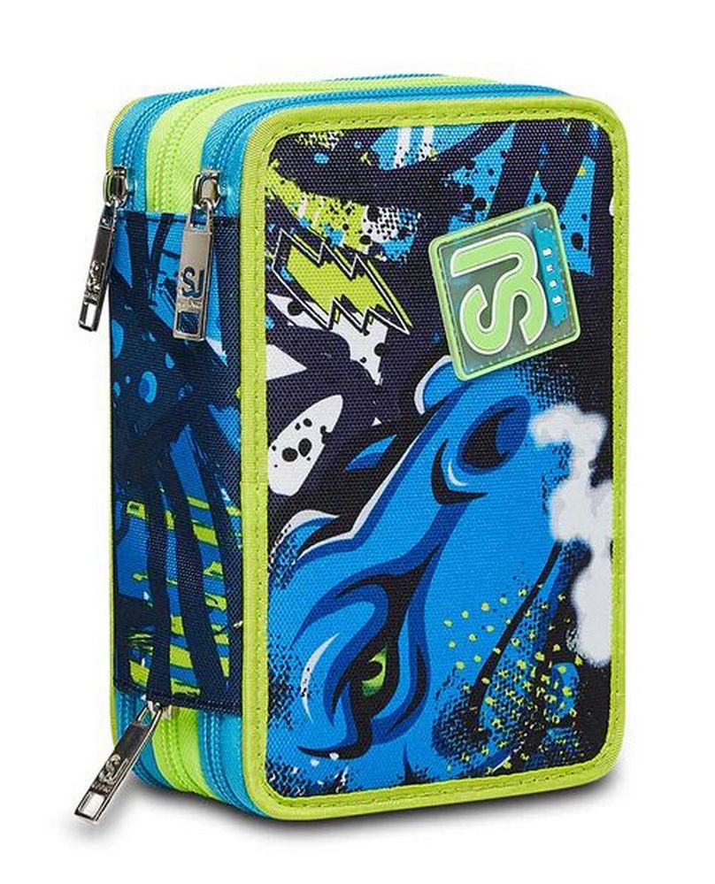 Astuccio scuola 3 zip SJ Draggy