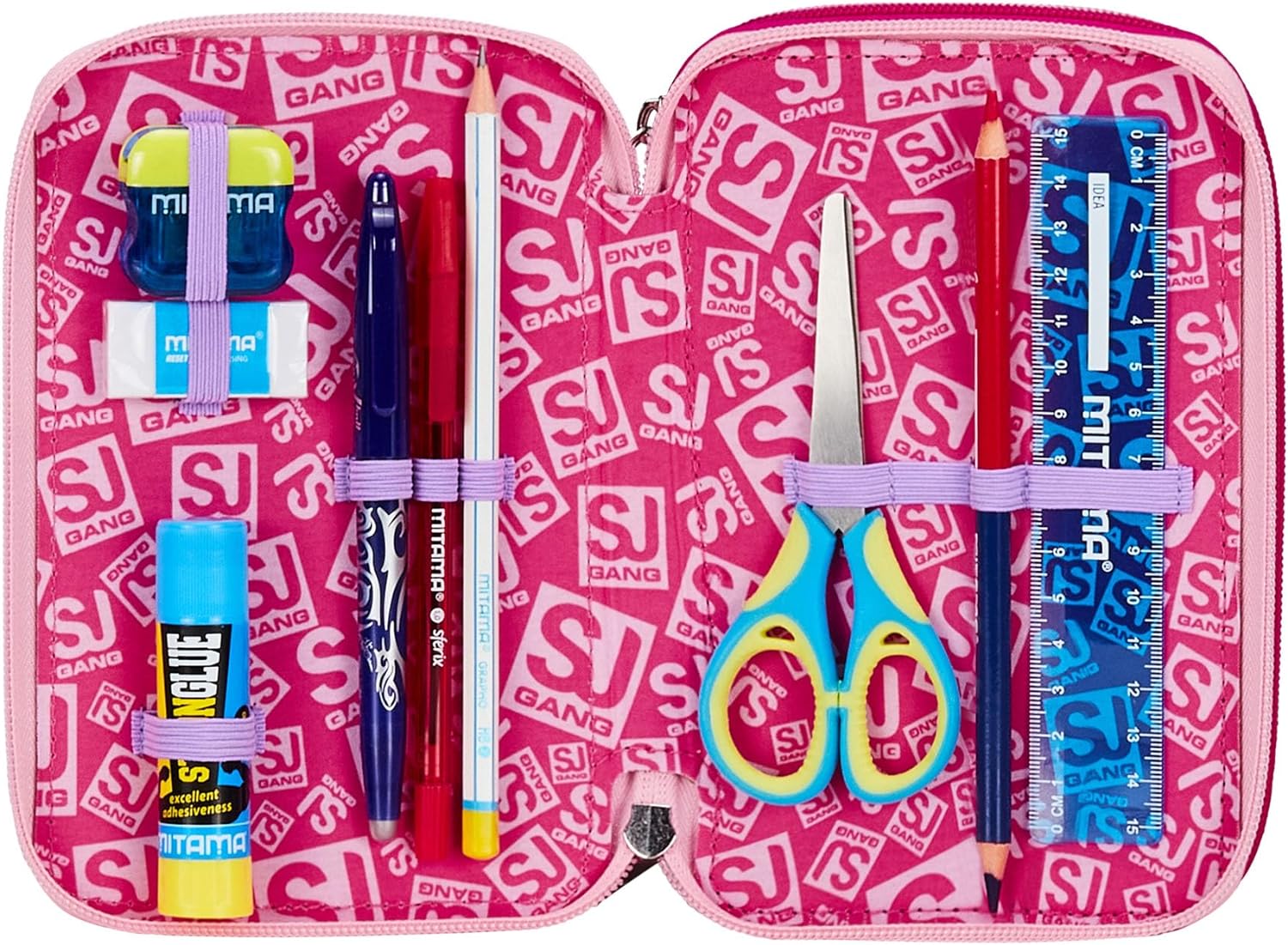 ASTUCCIO 3 ZIP DOODLE HEART